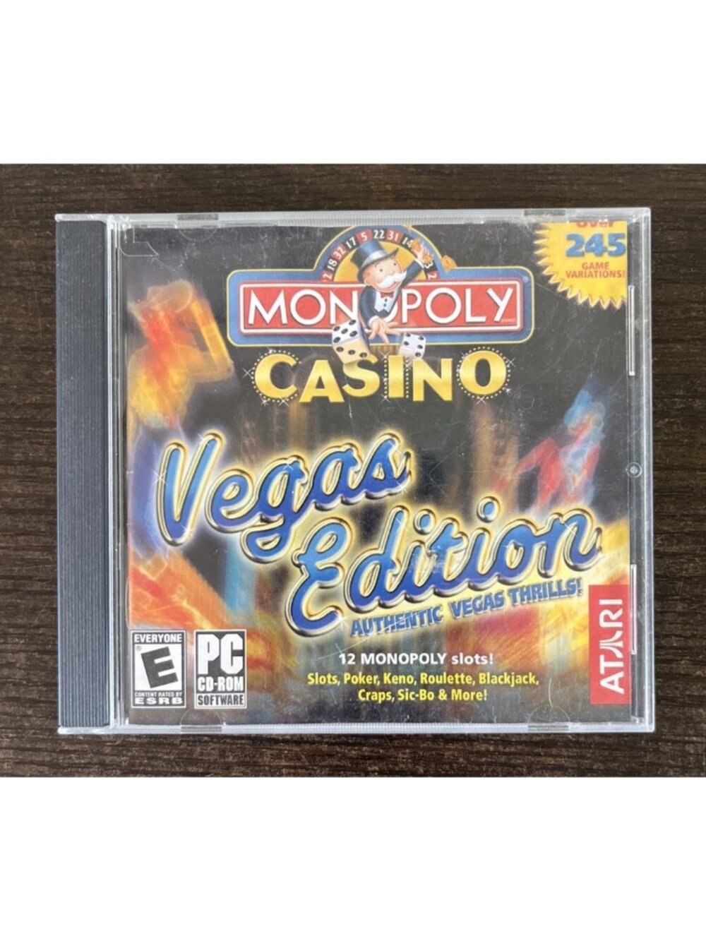 Atari Monopoly Casino Vegas Edition Authentic Thrills PC CD-ROM Video Game